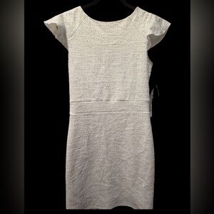 Sparkly Knit Girls White Dress Size Junior Small (12/14) NEVER WORN!